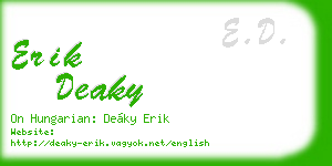 erik deaky business card