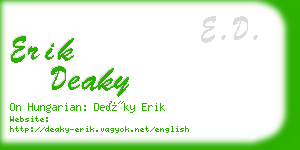 erik deaky business card